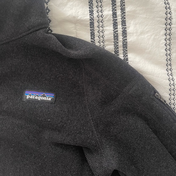 Womens Patagonia Fleece Quarter Zip Black - Picture 3 of 5